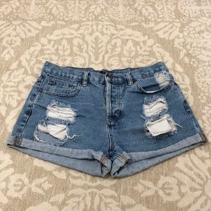 Denim shorts